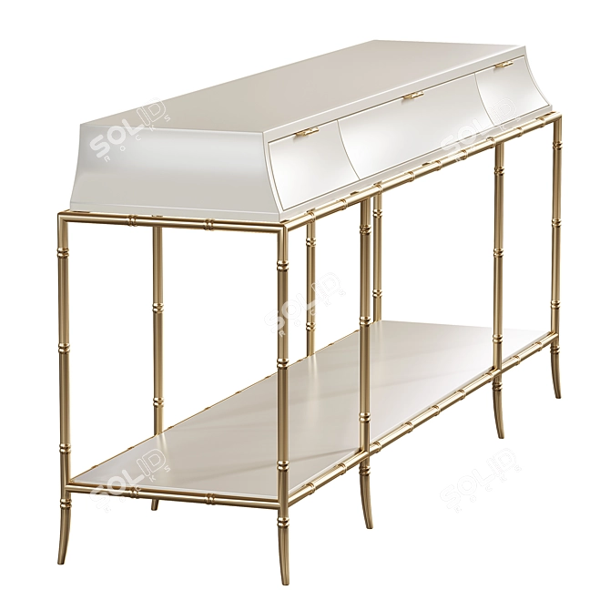 Elegant Oolong Console Table 3D model image 3