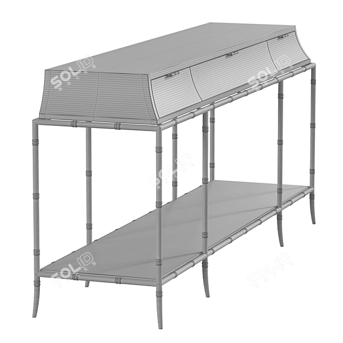 Elegant Oolong Console Table 3D model image 4