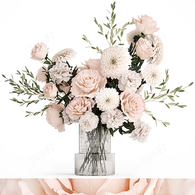 Modern Elegance Floral Arrangement 3D model image 1