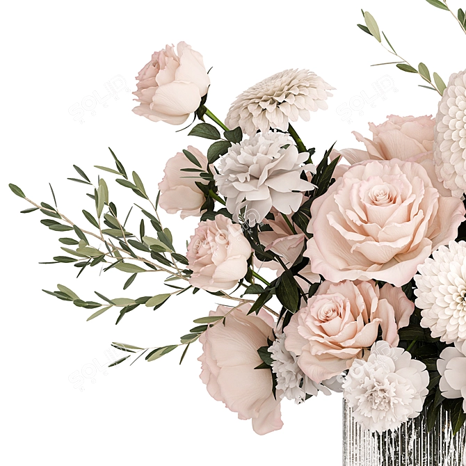 Modern Elegance Floral Arrangement 3D model image 6