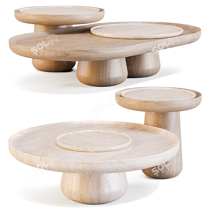 Italian Elegance: Bold Coffee Tables 3D model image 1