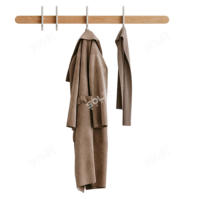 Bolia Coat Hanger with Hooks 3D model image 1