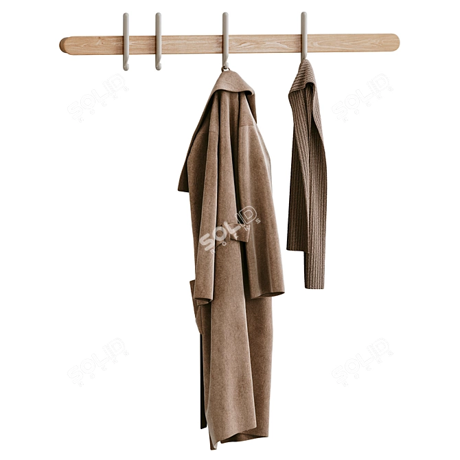 Bolia Coat Hanger with Hooks 3D model image 2