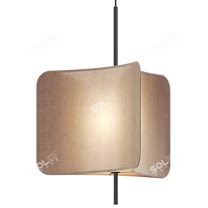 Sleek Industrial Tinto Pendant Light 3D model image 1