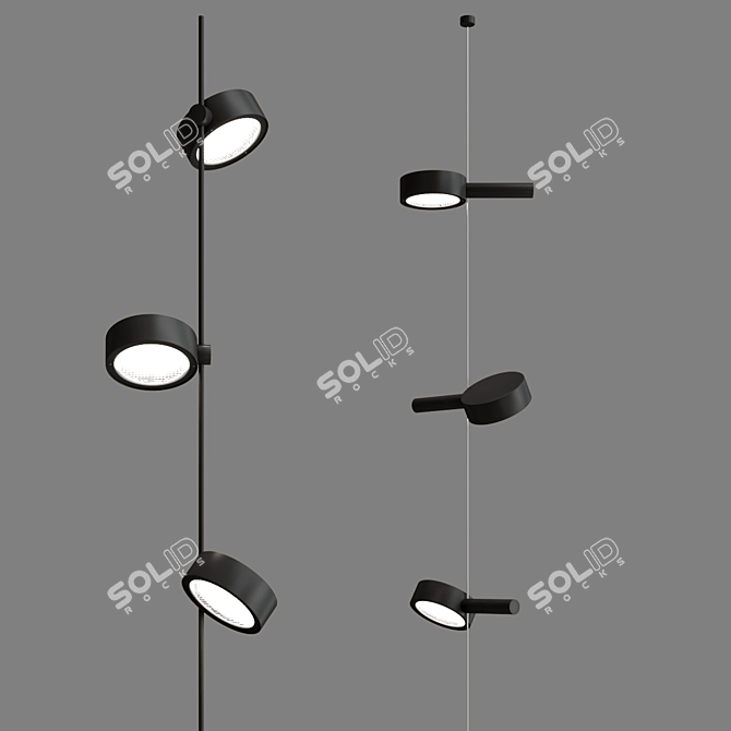 Minimalist Aluminum SUPER O Lamp 3D model image 4