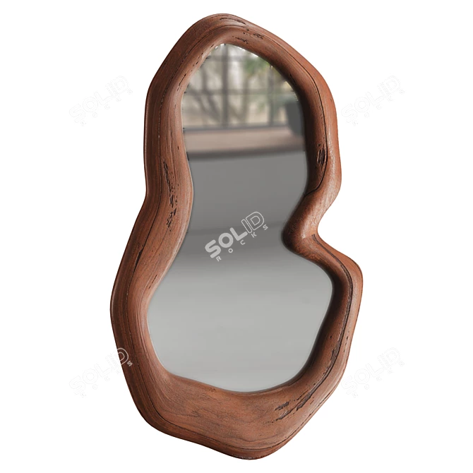 Handmade Wooden Frame Mirrors 3D model image 2