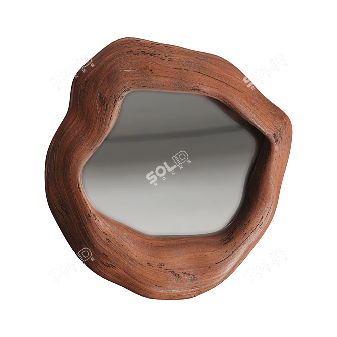 Handmade Wooden Frame Mirrors 3D model image 3