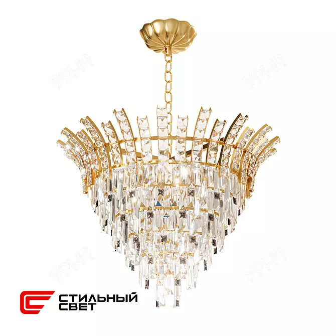 EMANUELLE 750 Elegant Chandelier 3D model image 1