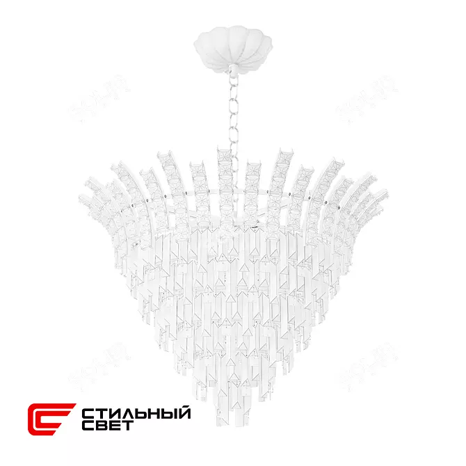 EMANUELLE 750 Elegant Chandelier 3D model image 2