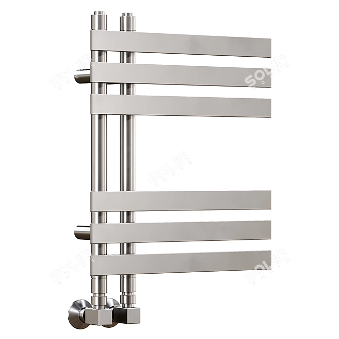 Designer Anthracite Heated Towel Rail 3D model image 3