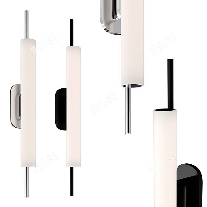 Sleek SONNEMAN Piccolo Wall Light 3D model image 1