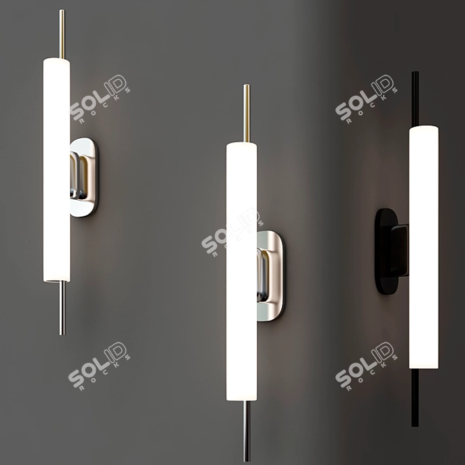 Sleek SONNEMAN Piccolo Wall Light 3D model image 2