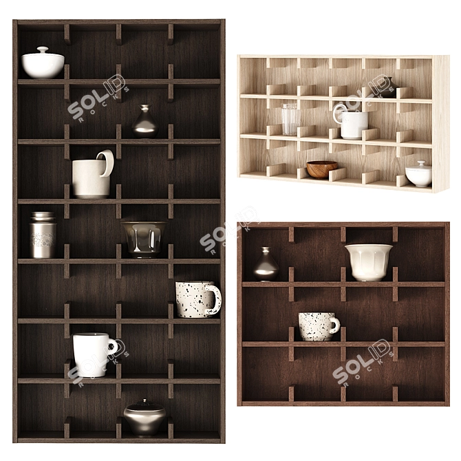 Saetter Copenhagen Shelving Set 3D model image 1