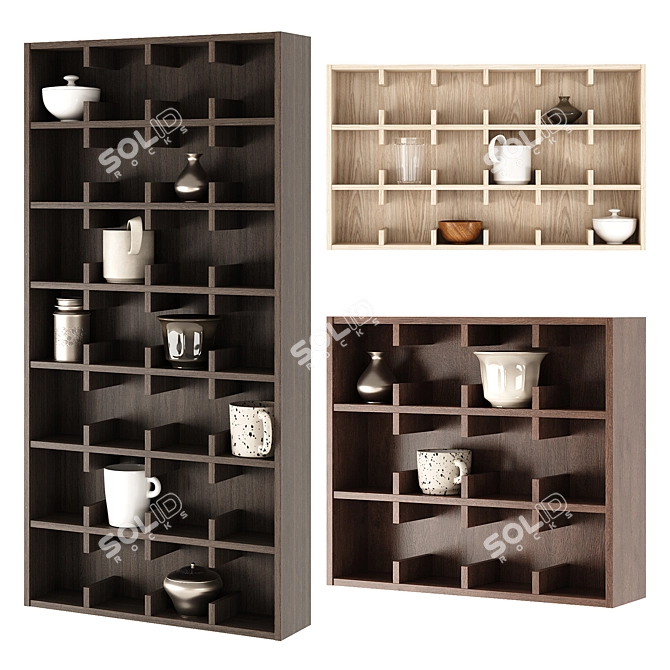 Saetter Copenhagen Shelving Set 3D model image 2