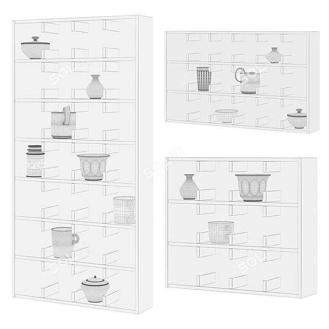 Saetter Copenhagen Shelving Set 3D model image 3