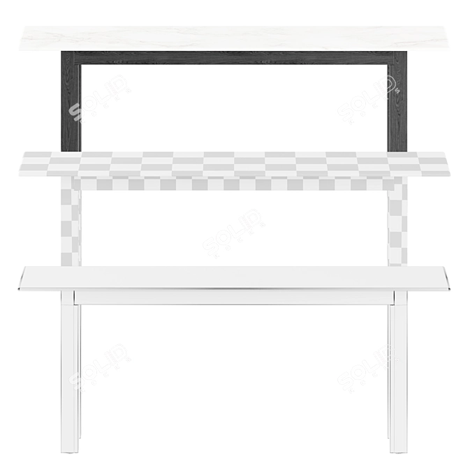 Sleek Modern Jessa Console Table 3D model image 2