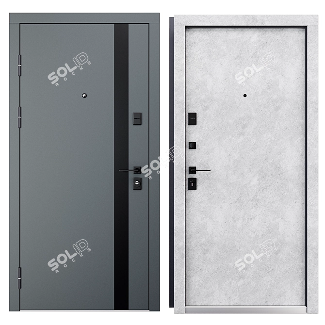 Vega Fort Metal Entrance Door 3D model image 3