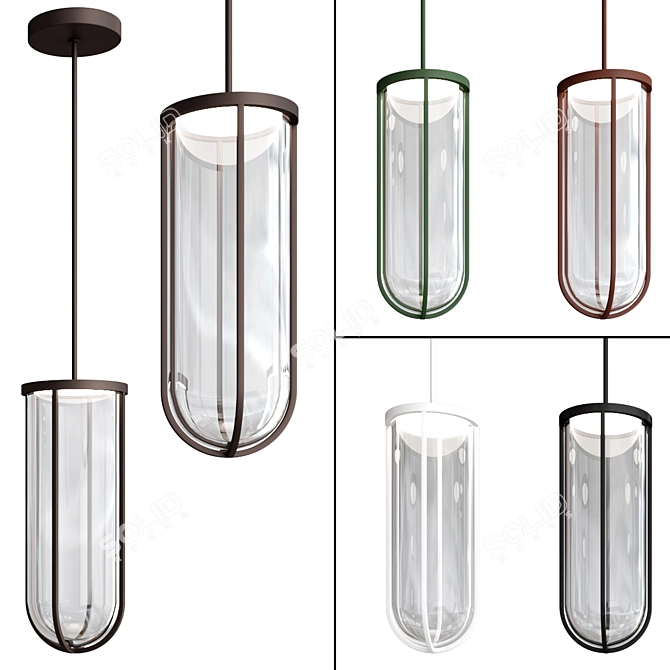 Modern LED Pendant Lamp Outdoors 3D model image 1