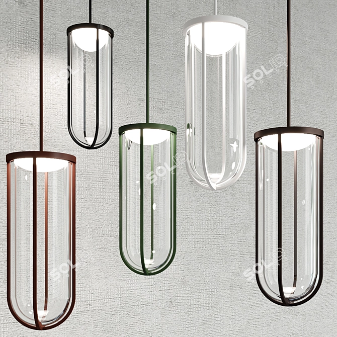 Modern LED Pendant Lamp Outdoors 3D model image 2