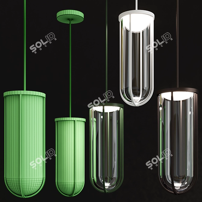 Modern LED Pendant Lamp Outdoors 3D model image 3