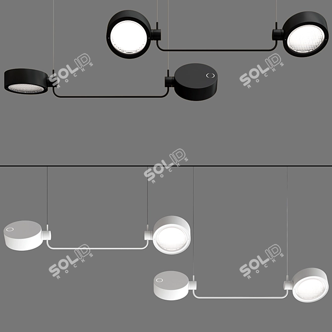 Modern Swivel LED Pendant Lamp 3D model image 2