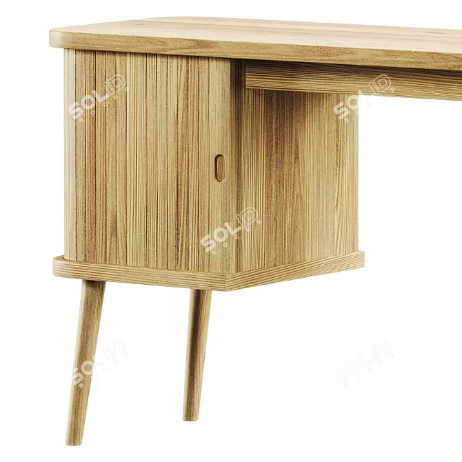 Modern Grayson Desk for 3D 3D model image 2