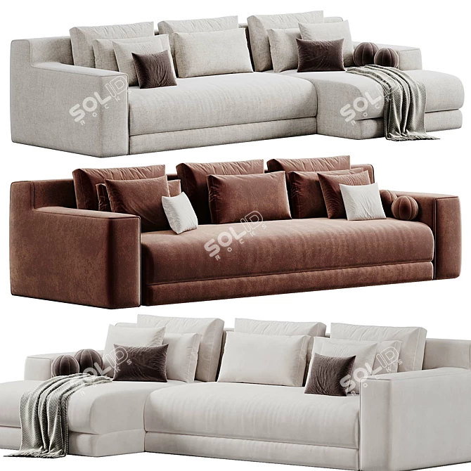 Loll Comp Sofa: Modern Elegance 3D model image 1