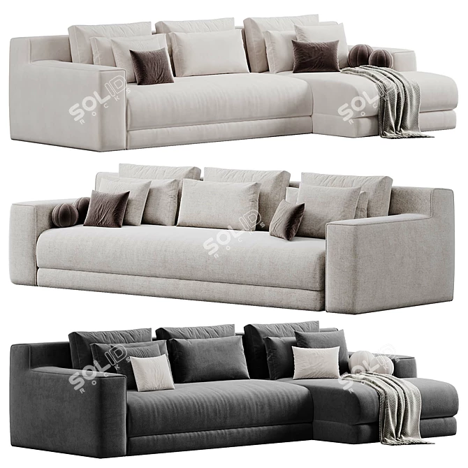 Loll Comp Sofa: Modern Elegance 3D model image 4