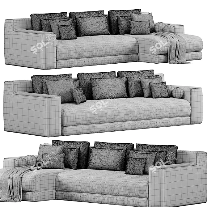 Loll Comp Sofa: Modern Elegance 3D model image 5