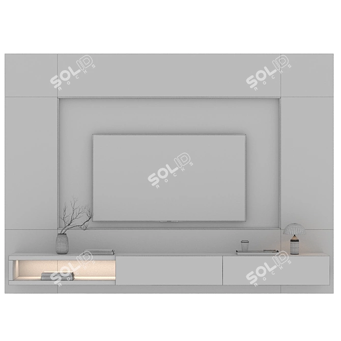  High-Poly TV Set Model 3D model image 4