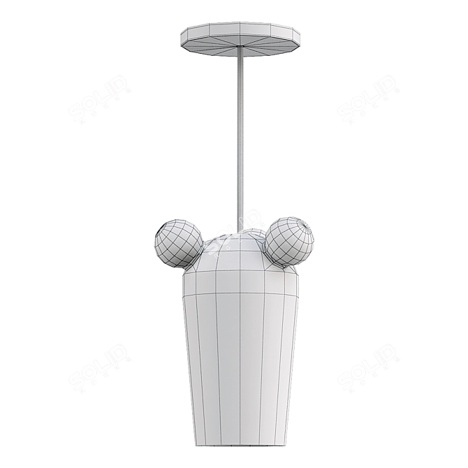 Elegant Bartolomeo Suspension Light 3D model image 3