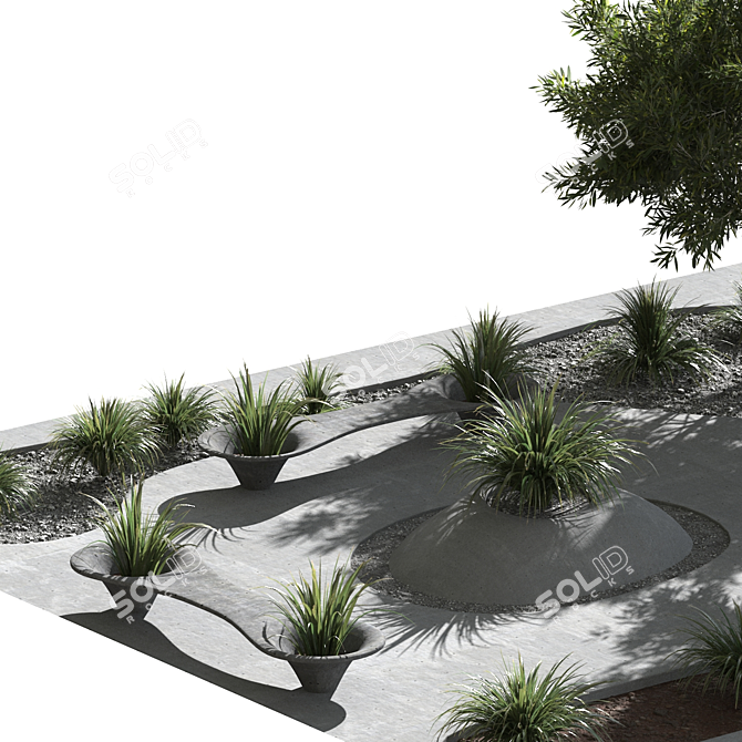  Charming Town Square Landscape 3D model image 3