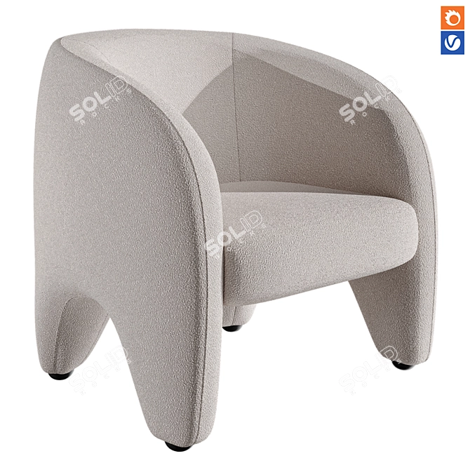 YUZU Flex Chair - Design Excellence 3D model image 1