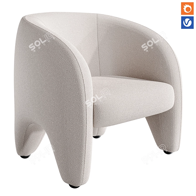 YUZU Flex Chair - Design Excellence 3D model image 3