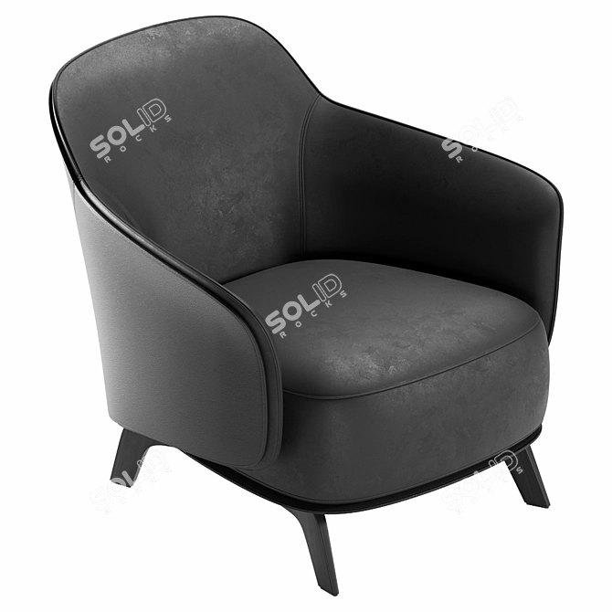 Modern Kaori Armchair by Poliform 3D model image 3