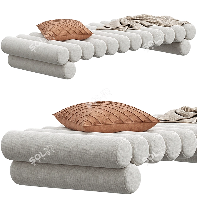 Luxurious Velvet Simonetta Side Table 3D model image 1