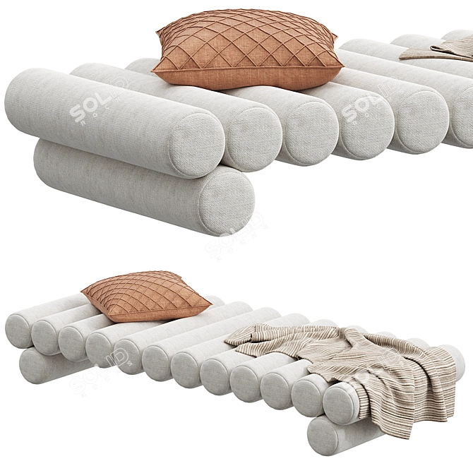 Luxurious Velvet Simonetta Side Table 3D model image 2