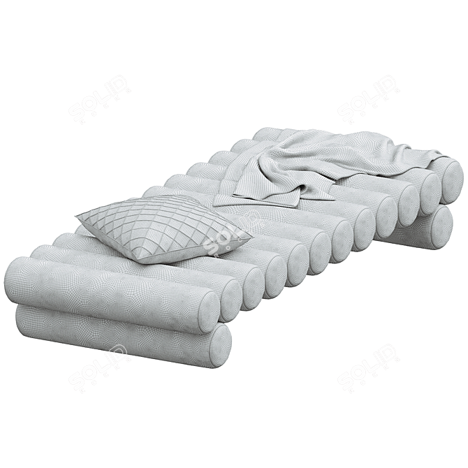 Luxurious Velvet Simonetta Side Table 3D model image 3