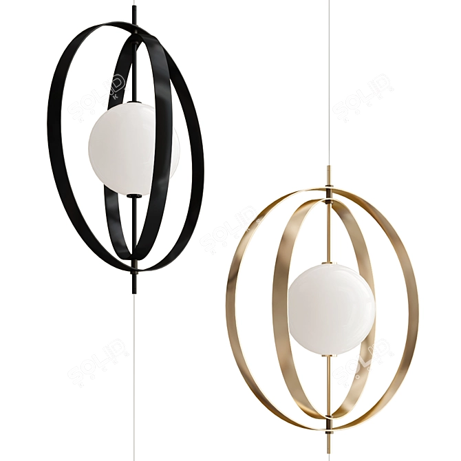 PAPILLON Glass Steel Dimmable Floor Lamp 3D model image 1