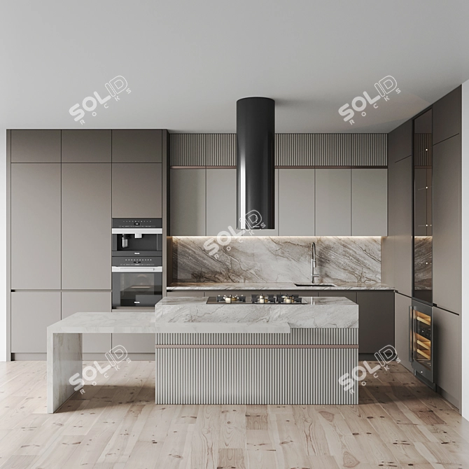 Modern Kitchen Appliance Bundle 3D model image 1