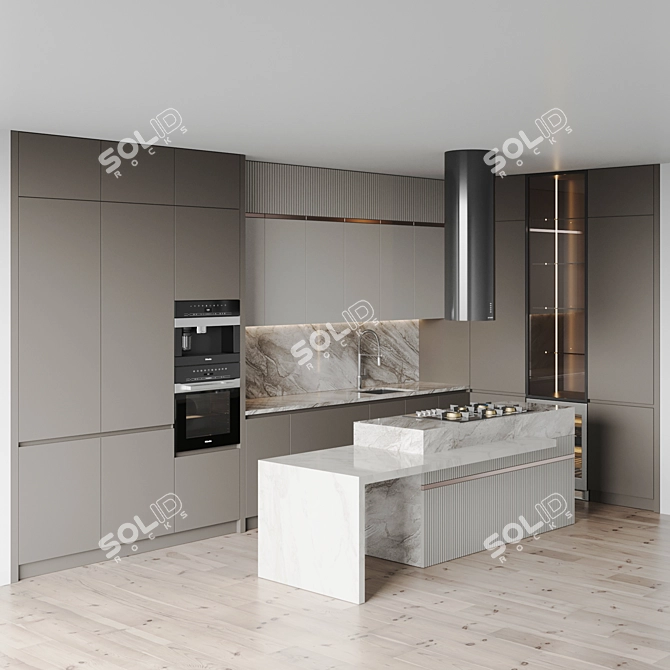 Modern Kitchen Appliance Bundle 3D model image 2