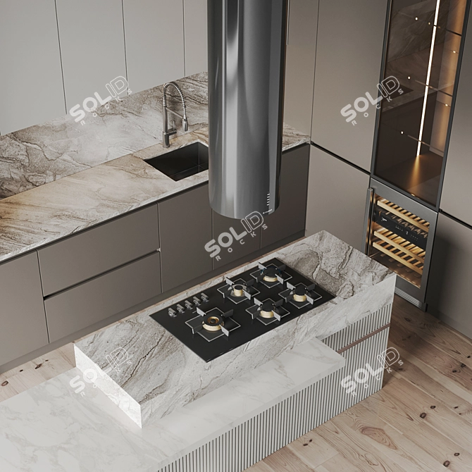 Modern Kitchen Appliance Bundle 3D model image 3