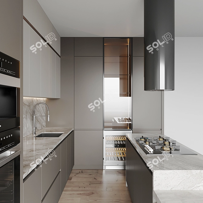 Modern Kitchen Appliance Bundle 3D model image 4