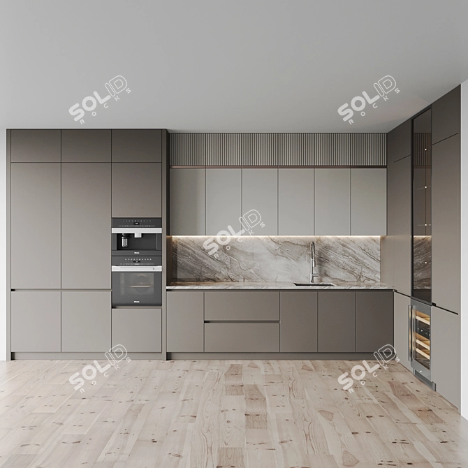 Modern Kitchen Appliance Bundle 3D model image 5