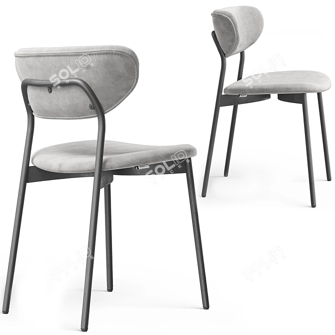 Adjustable Alex Chair in Multiple Materials 3D model image 4