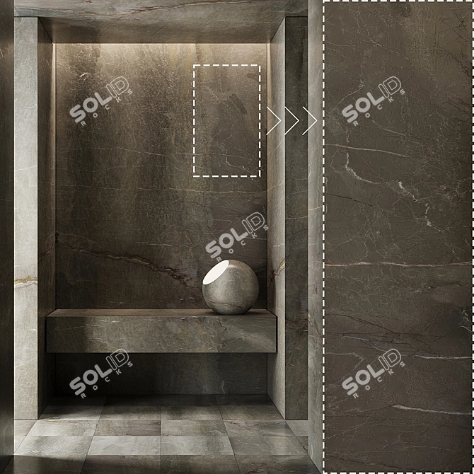 High Detail Marble Stone Material 3D model image 1