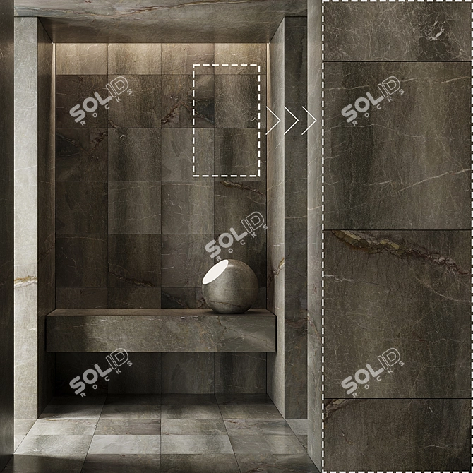 High Detail Marble Stone Material 3D model image 4