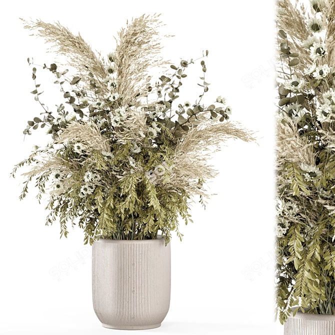 Dried Indoor Plant Bouquets Collection 3D model image 1