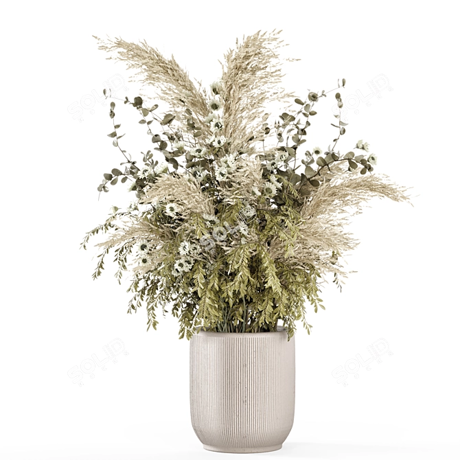 Dried Indoor Plant Bouquets Collection 3D model image 4