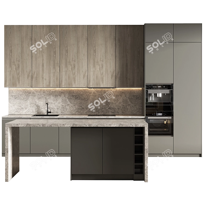  Contemporary Kitchen 3D Model - Vray/Corona 3D model image 11